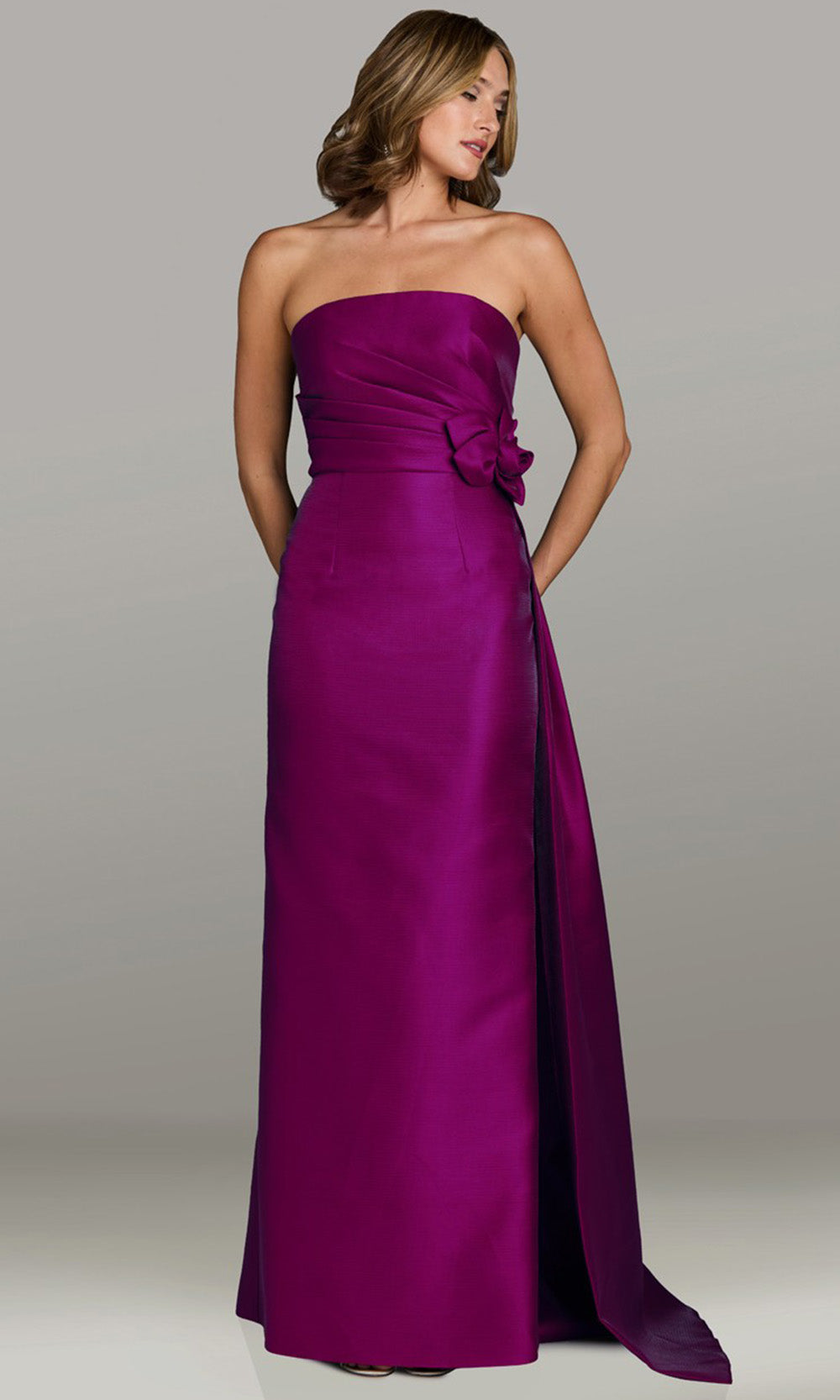 Silvana Strapless Maxi Dress - Fuchsia
