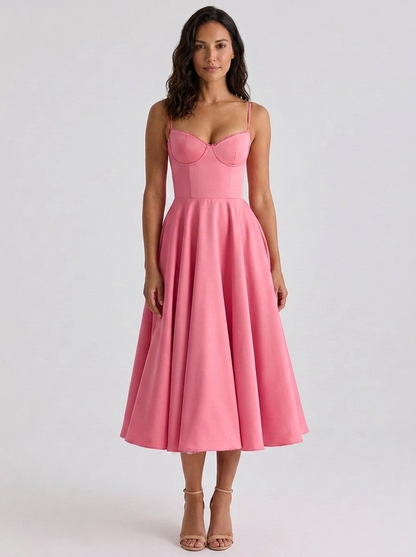 Eliana Bustier Sweetheart Midi Dress