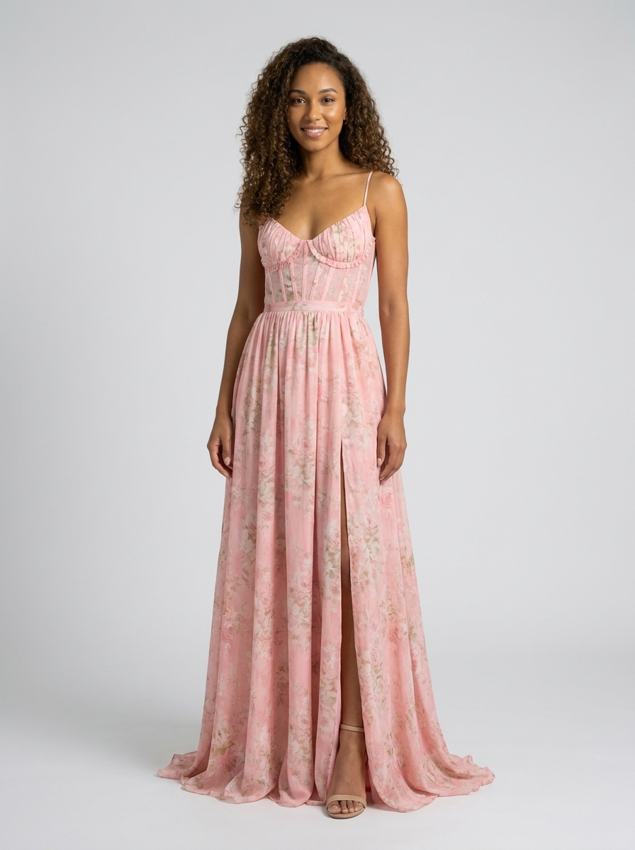 Aurelia Floral Bustier Maxi Dress