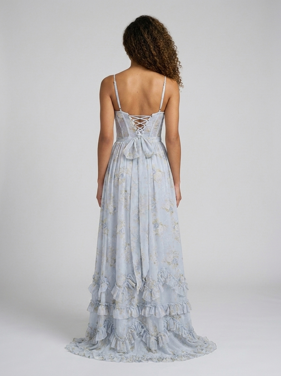 Aurelia Floral Bustier Maxi Dress