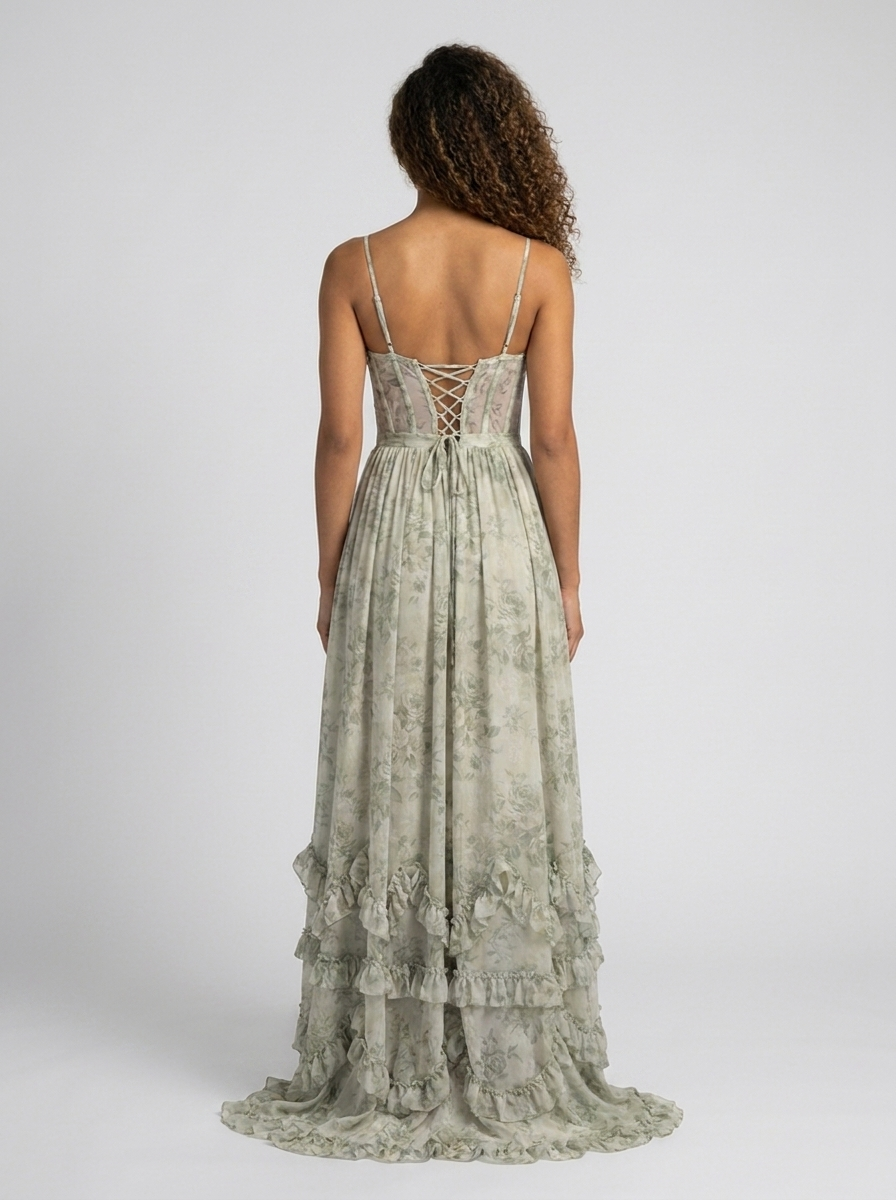 Aurelia Floral Bustier Maxi Dress