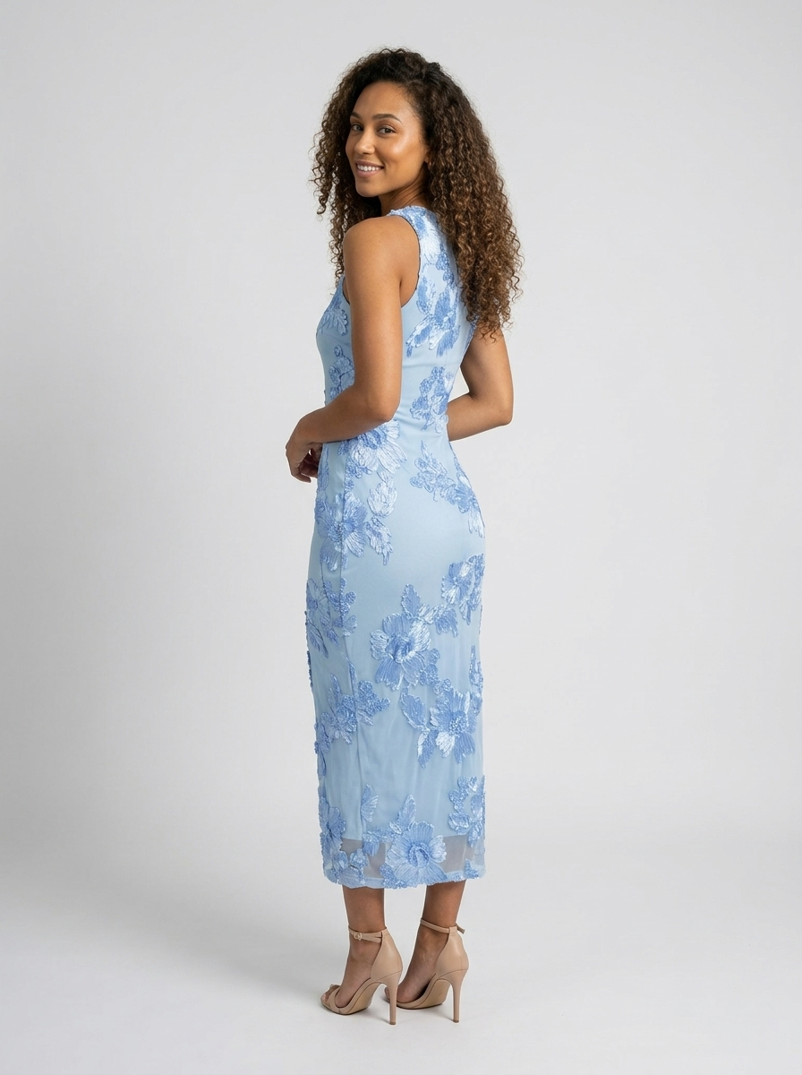 Leona Floral Maxi Dress - Blue