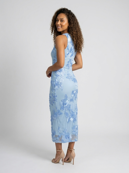 Leona Floral Maxi Dress - Blue
