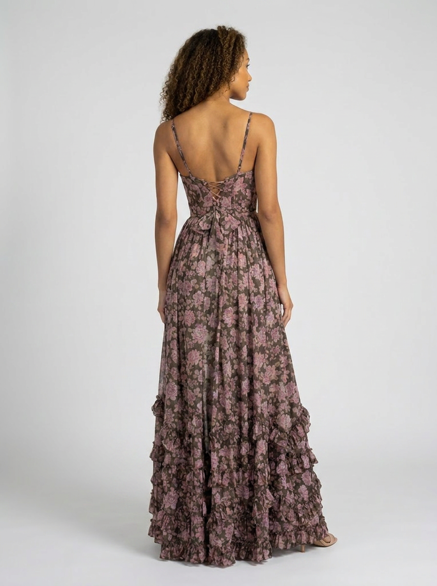 Aurelia Floral Bustier Maxi Dress