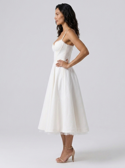 Eliana Bustier Sweetheart Midi Dress