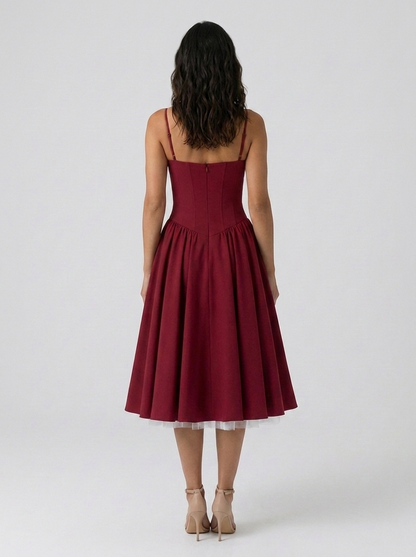 Eliana Bustier Sweetheart Midi Dress