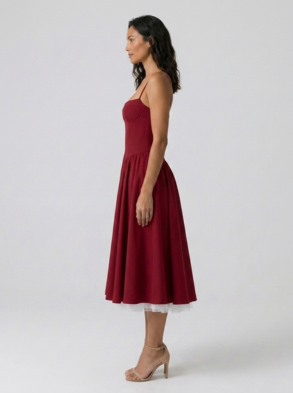 Eliana Bustier Sweetheart Midi Dress
