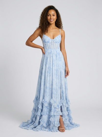 Aurelia Floral Bustier Maxi Dress