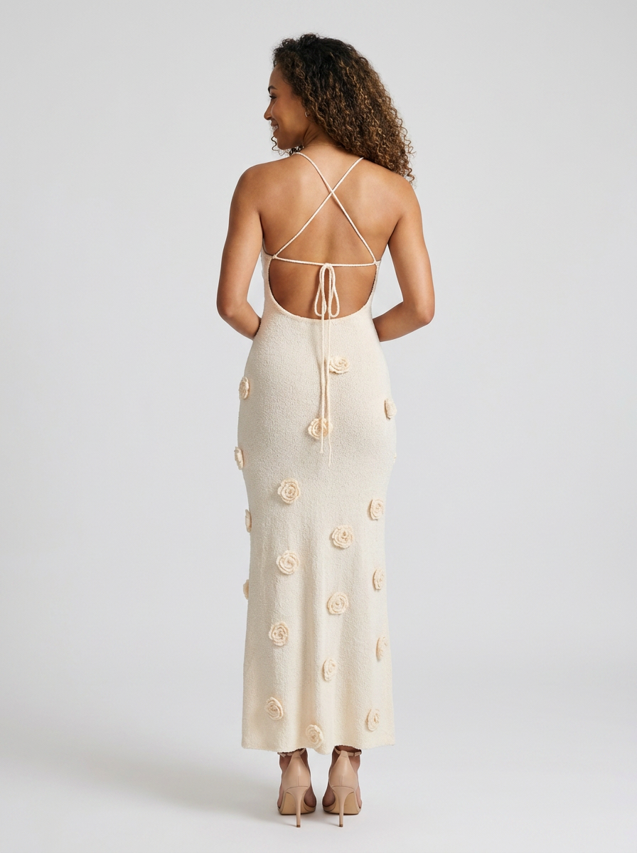 Brielle Floral Knit Maxi Dress