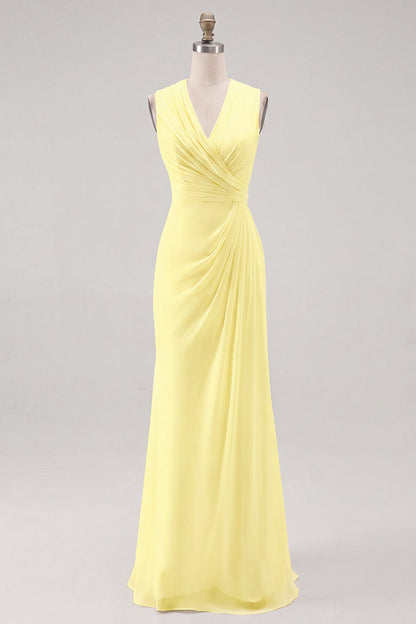 Vada Chiffon Maxi Dress - Butter Yellow