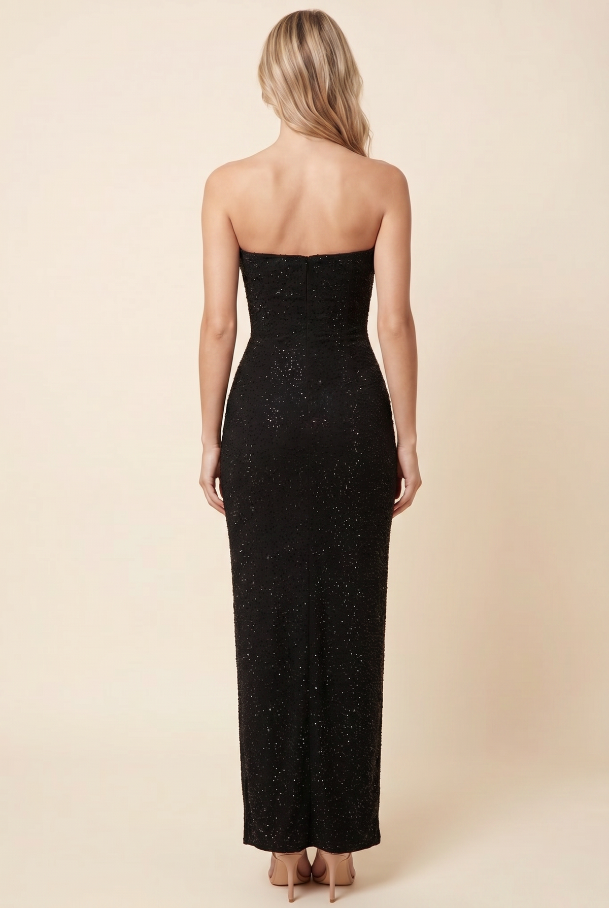 Verona Strapless Maxi Dress - Black