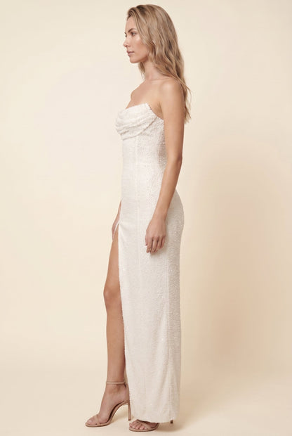 Verona Strapless Maxi Dress - Ivory